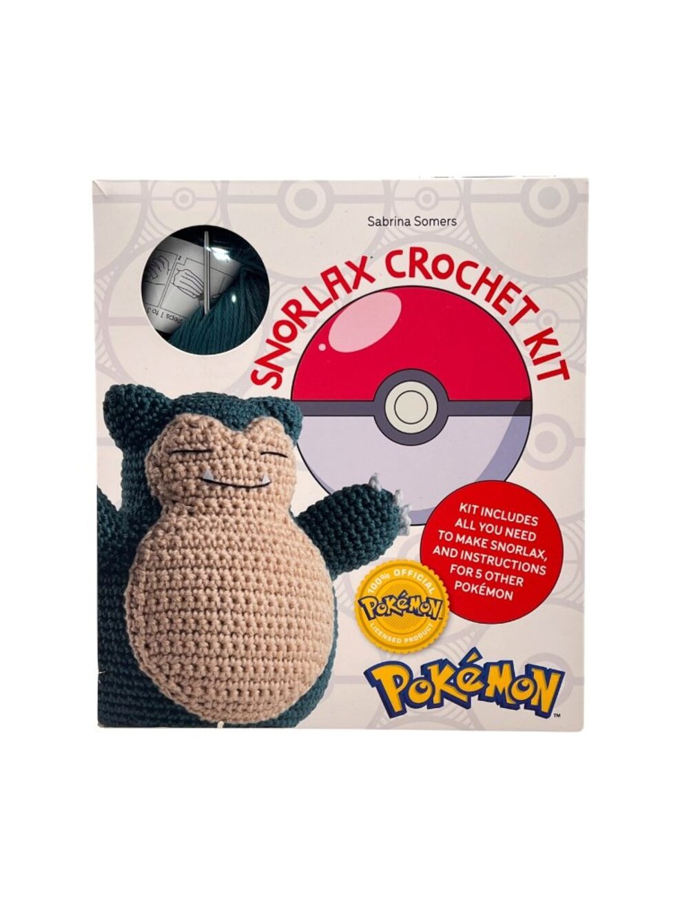 Pokemon Snorlax Crochet Plushie Kit Sabrina Somers 2025 New Open Box Ages 8+